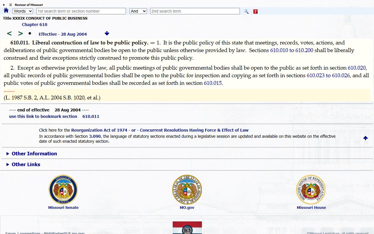 Scott County court dockets Missouri open records policy