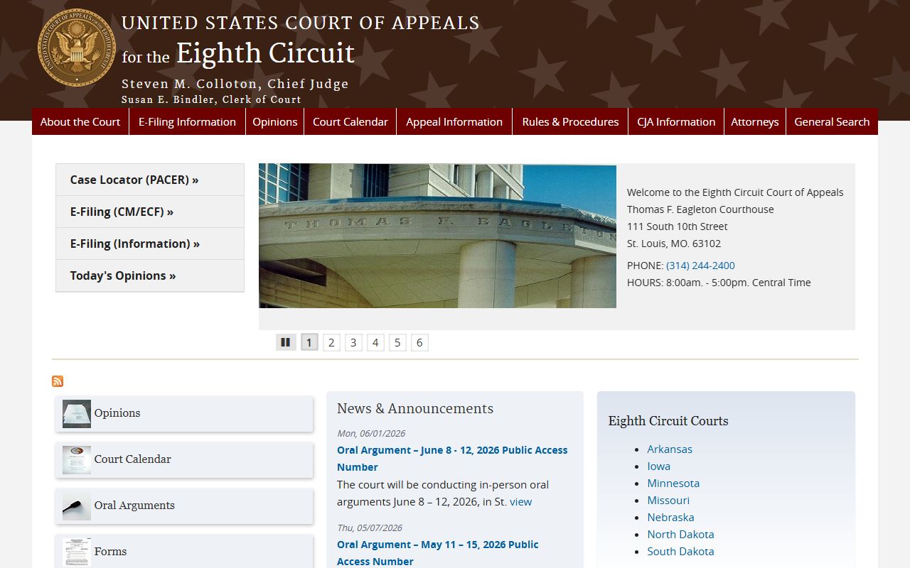 Scott County court dockets federal appellate docket context