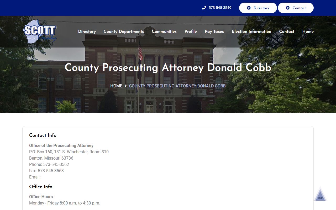 Scott County court records and Prosecuting Attorney office context