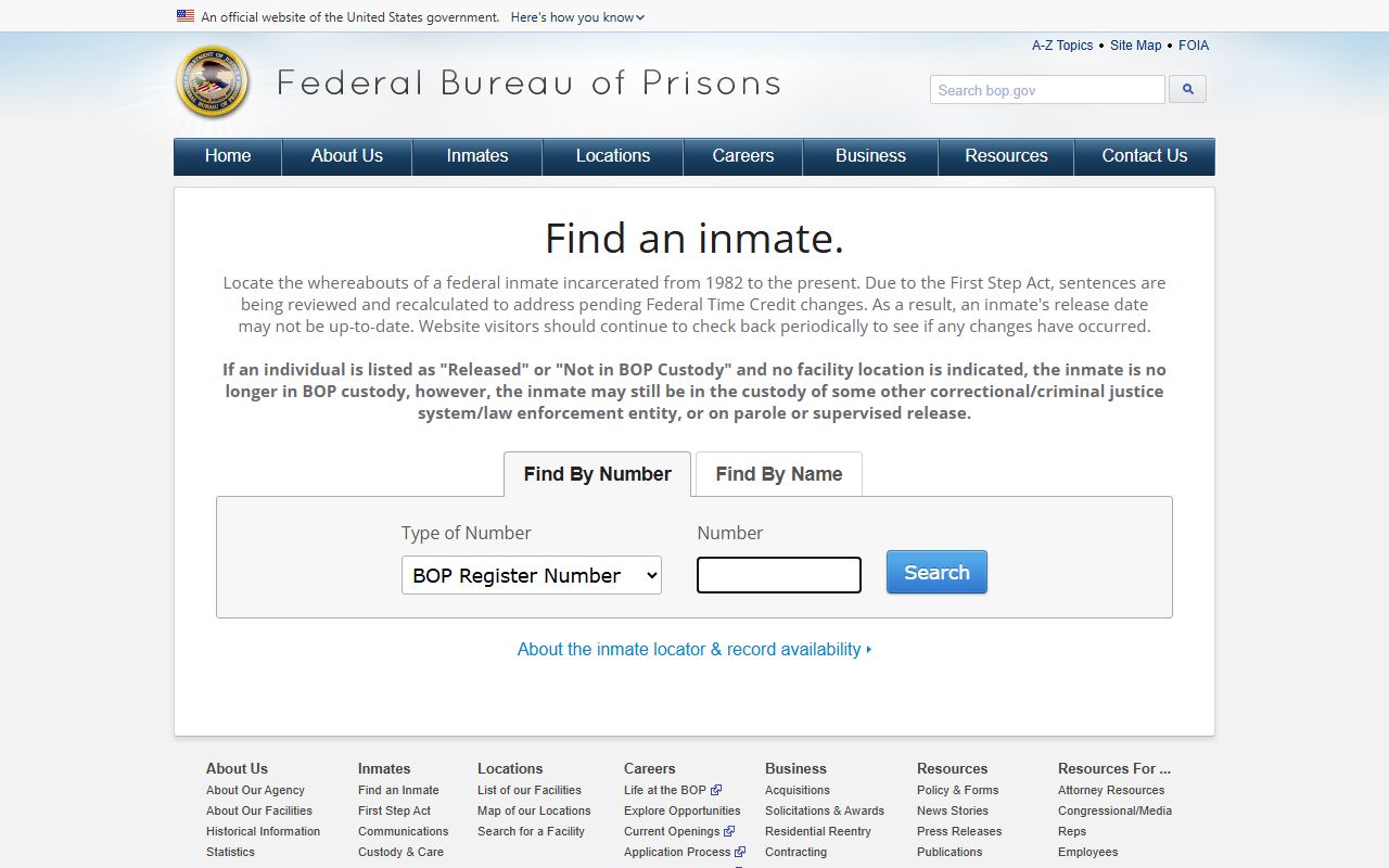 Scott County inmate records and Federal Bureau of Prisons locator