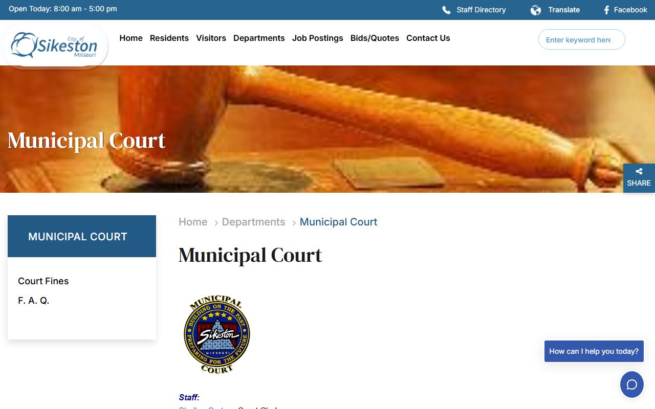 Scott County traffic court records and Sikeston Municipal Court