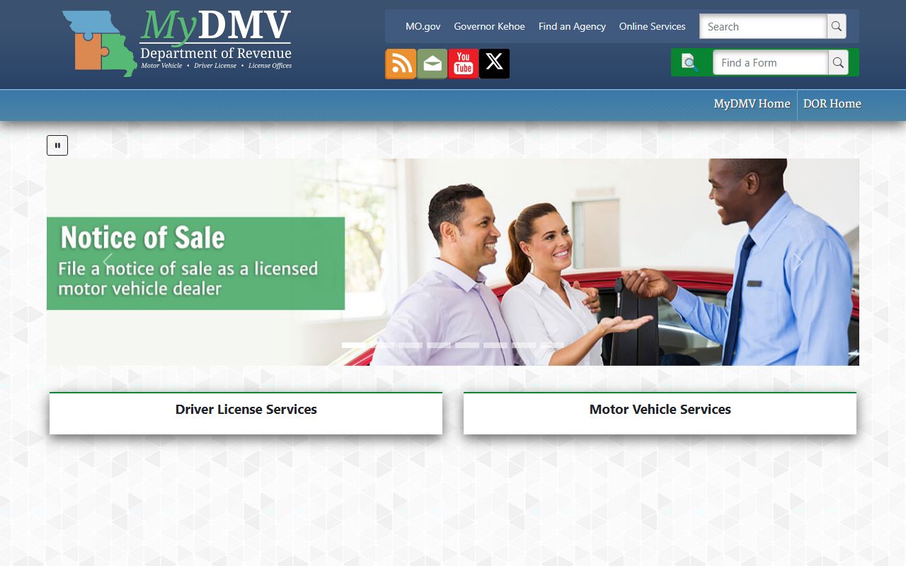 Scott County traffic court records and Missouri MyDMV portal