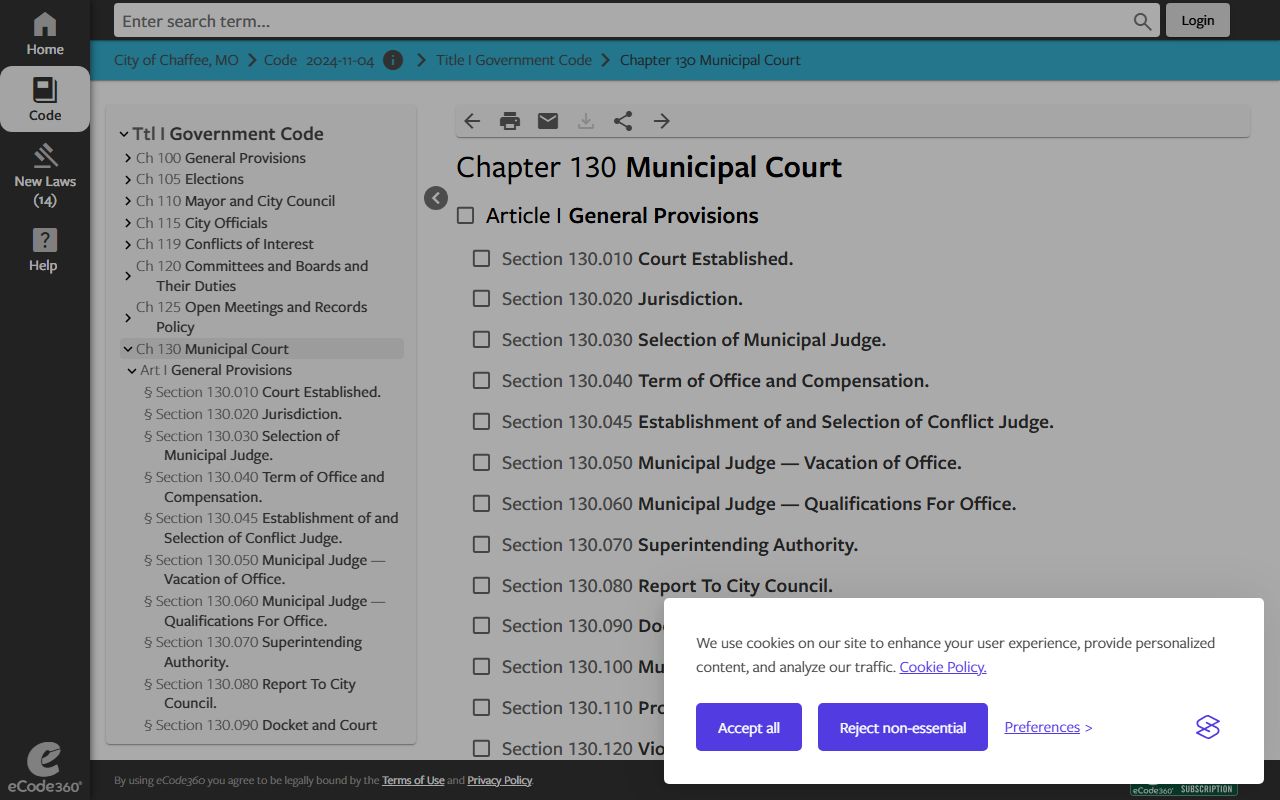 Scott County warrant records and Chaffee municipal court code